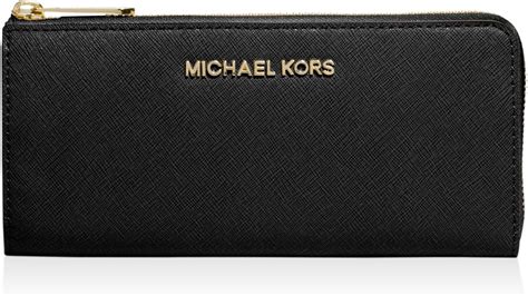 michael michael kors jet set travel large slim wallet|michael kors wallet double zip.